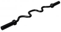 Гриф олимпийский сильноизогнутый 47" Original FitTools FT-OB-47-W-BLACK-SC черный с замками FT-OC-51