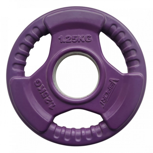 Диск Олимпийский 1,25 кг обрезиненный цветной с ручками Fitex Pro LC-1.25 от магазина Perfect Trainers