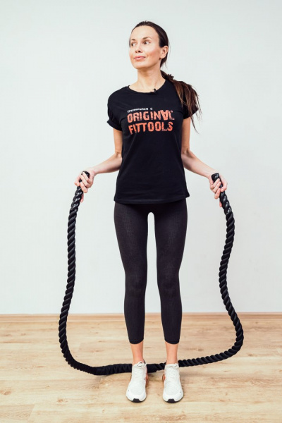 Скакалка тяжелая для функционального тренинга 38мм x 3м Original FitTools FT-UBJR3 от магазина Perfect Trainers