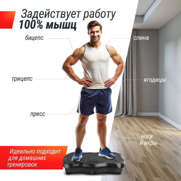 Виброплатформа Unix Fit Intensive 2D Black от магазина Perfect Trainers
