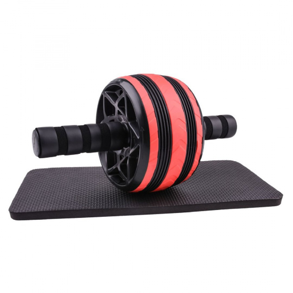 Ролик для пресса с ковриком под колени Unix Fit D9,5 см, красный, черный от магазина Perfect Trainers