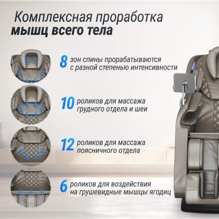 Массажное кресло Unix Med Amelia Grey от магазина Perfect Trainers