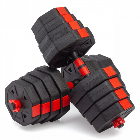 Гантели гексагональные разборные с грифом, 30 кг. (2 шт. х 15 кг.) VictoryFit VF-DН300 от магазина Perfect Trainers