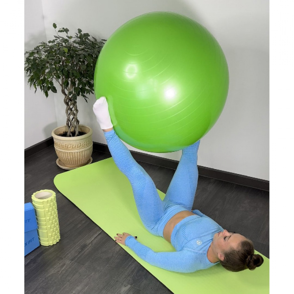 Фитбол с насосом Unix Fit антивзрыв, 65 см, зеленый от магазина Perfect Trainers
