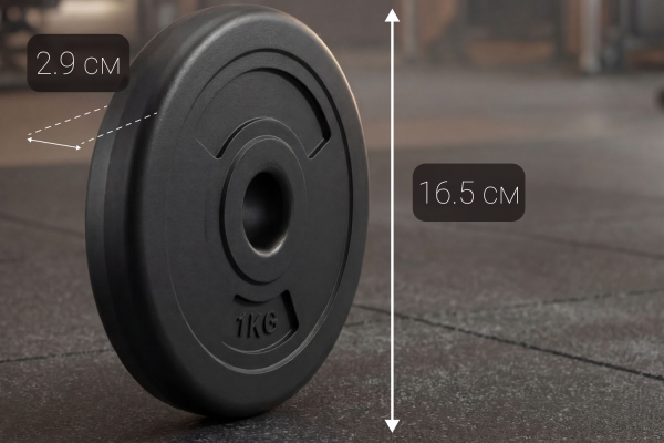 Диск 26 мм. пластиковый  1,0 кг VictoryFit VF-SPL260100 от магазина Perfect Trainers