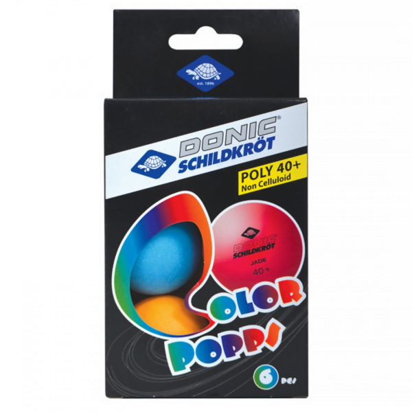 Мячики для н/тенниса Donic Color Popps 40+, 6 шт, (разноцветные) от магазина Perfect Trainers