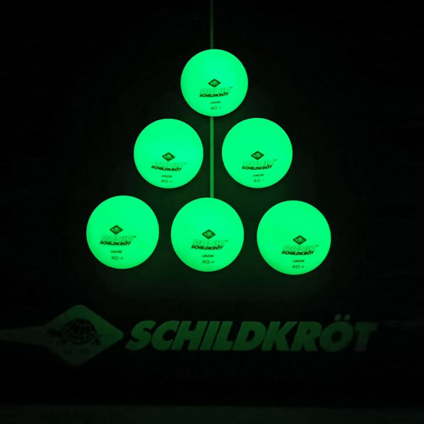 Мячики для н/тенниса Donic Glow In The Dark 40+, 6 шт, (зеленые) от магазина Perfect Trainers