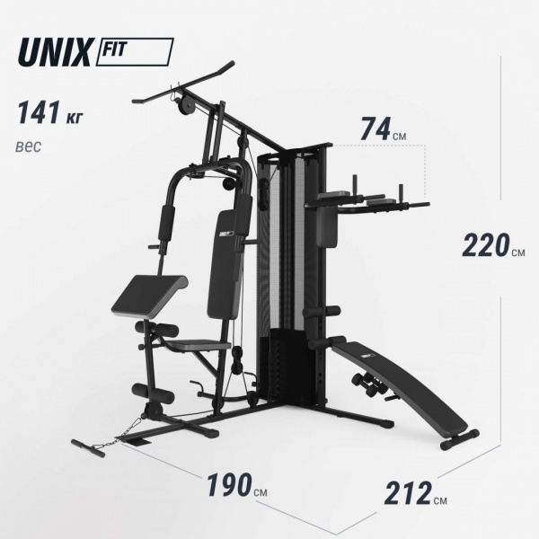 Силовой комплекс Unix Fit блочный / Block 70 MULTI от магазина Perfect Trainers