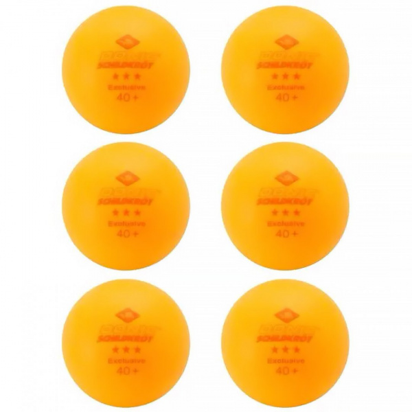 Мячики для н/тенниса Donic Exclusive 3* 40+, 6 штук, оранжевый от магазина Perfect Trainers