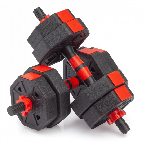 Гантели гексагональные разборные с грифом, 10 кг. (2 шт. х 5 кг.) VictoryFit VF-DН100 от магазина Perfect Trainers